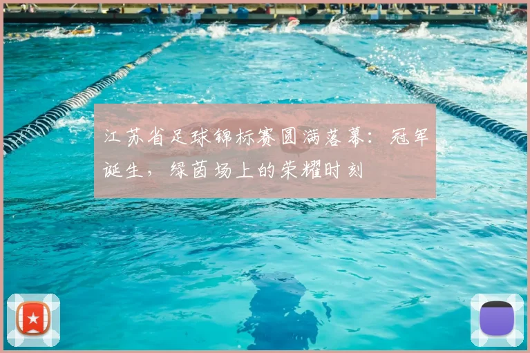 江苏省足球锦标赛圆满落幕：冠军诞生，绿茵场上的荣耀时刻